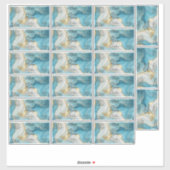 Waterproof Blue Gold Glitter Dropper Bottle Label (Blatt)