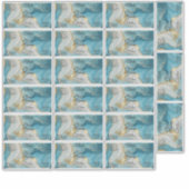 Waterproof Blue Gold Glitter Dropper Bottle Label (Vorderseite)