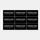 Waterproof Bold Black & White Labels Etiketten (Blatt)