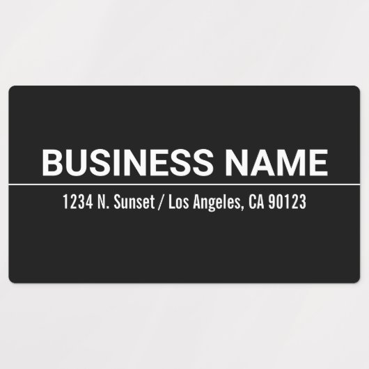 Waterproof Bold Black & White Labels Etiketten (Design 2)