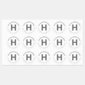 Waterproof Bold Modern White & Grau Etiketten (Blatt)