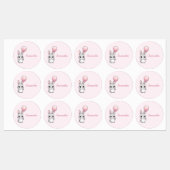Waterproof Bunny Name Sticker Label (Blatt)