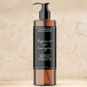 Waterproof curly font black cosmetics bottle label schaumweinetikett