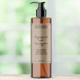 Waterproof curly font kraft cosmetics bottle label schaumweinetikett