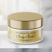 Waterproof Gold Ivory Body Butter Jar Label 1 x 7