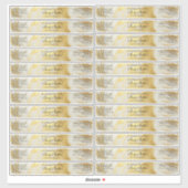 Waterproof Gold Ivory Body Butter Jar Label 1 x 7 (Blatt)