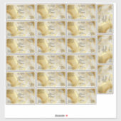 Waterproof Ivory Gold Glitter Dropper Bottle Label (Blatt)