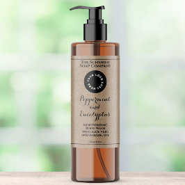 Waterproof kraft cosmetics bottle label add logo schaumweinetikett