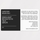 waterproof modern black white dropper bottle label etiketten (Design 1)