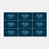 Waterproof Modern Bold Blue Address Etiketten (Blatt)