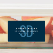 Waterproof Modern Bold Blue Address Etiketten (Befestigt)