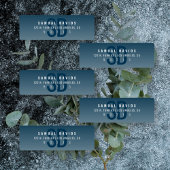 Waterproof Modern Bold Blue Ombre Adresse Etiketten