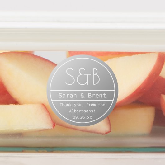 Waterproof Modern Editable Wedgram Etiketten (Befestigt)