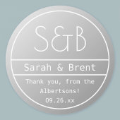 Waterproof Modern Editable Wedgram Etiketten