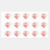 Waterproof Name Sticker, Label, Heart Etiketten (Blatt)