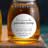 Waterproof Round Homemade Syrup Gift Label Sticker
