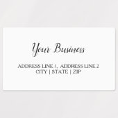 Waterproof Rücksendeadressen-Aufkleber | weiß Etiketten (Design 2)