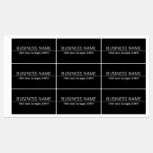 Waterproof Simple Modern Schwarz-weiß Business Etiketten (Blatt)