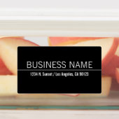 Waterproof Simple Modern Schwarz-weiß Business Etiketten (Befestigt)