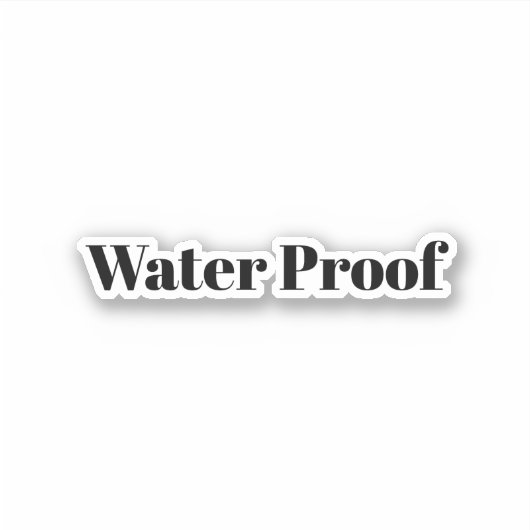 Waterproof Splash Free Package Label Black White (Vorderseite)