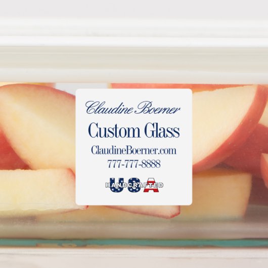 Waterproof Square Etiketten (Befestigt)