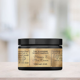 Waterproof Vintage Goldkosmetik Etiketten