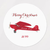 Waterproof Vinyl Product Christmas Airplane Labels Etiketten (Design 2)