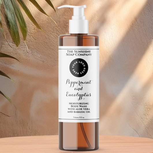 Waterproof white cosmetics bottle label add logo schaumweinetikett