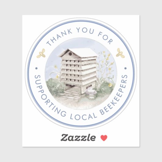 Waterproof Window or Door Beekeeper Honey Sticker (Blatt)