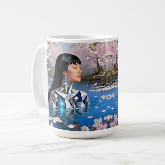 "Water's Digital Dream" - ein digitales Portrait Kaffeetasse (Vorderseite Links)