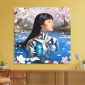 "Water's Digital Dream" - ein digitales Portrait Leinwanddruck (Insitu (Wohnzimmer))