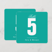 Waters Edge Wedding | fest |Tischnummer (Vorne/Hinten)