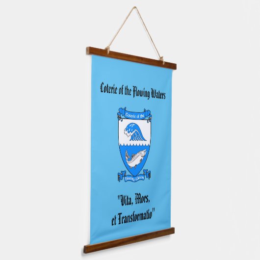 Waters Lodge Banner Wandteppich Mit Holzrahmen (Gewinkelt)