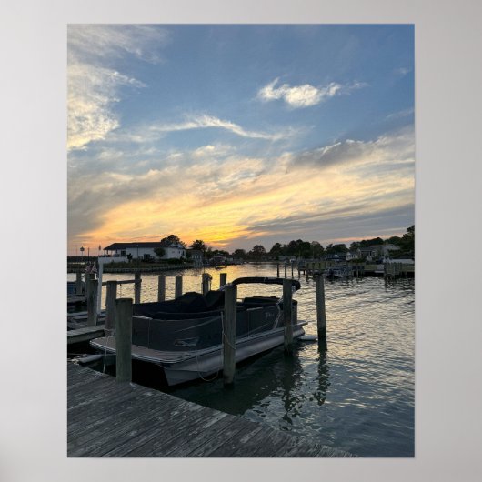 Waterscape Sunset Foto Poster (Vorne)