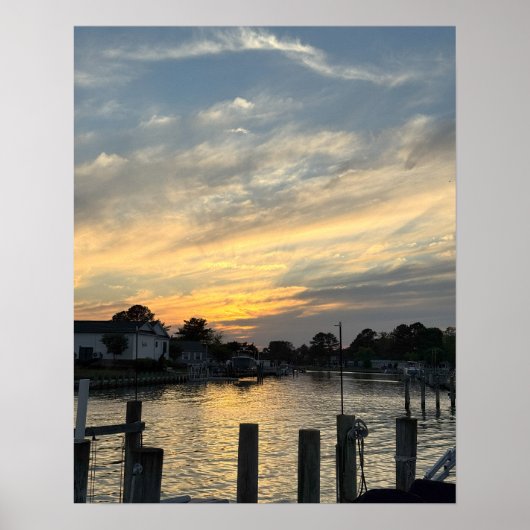 Waterscape Sunset Foto Poster (Vorne)