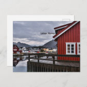 Waterside in Lofoten, Norwegen Postkarte (Vorne/Hinten)