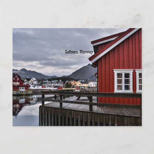 Waterside in Lofoten, Norwegen Postkarte (Vorderseite)