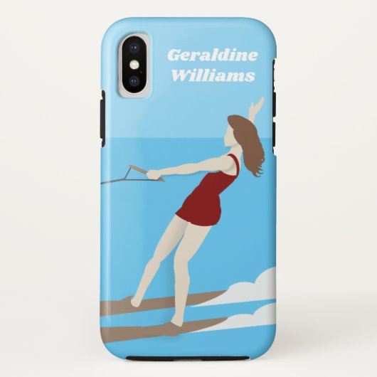 Waterski im Vintagen Stil Case-Mate iPhone Hülle (Rückseite)