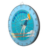 Waterski im Vintagen Stil Dartscheibe (Vorderseite rechts)