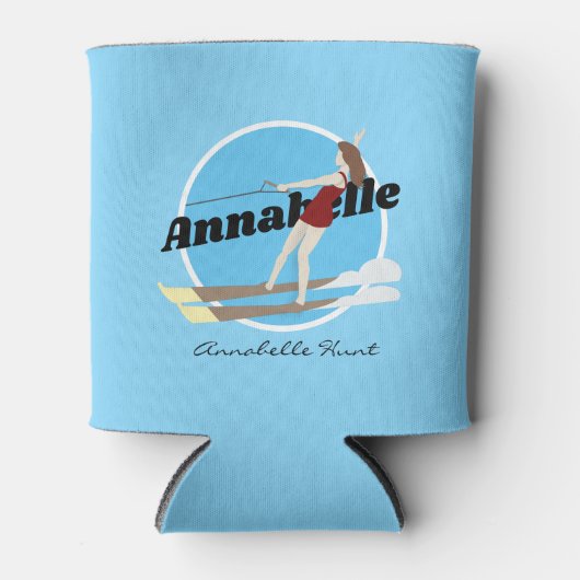 Waterski im Vintagen Stil Dosenkühler (Vorderseite)