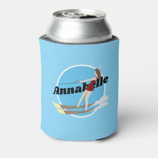 Waterski im Vintagen Stil Dosenkühler (Kanne Rückseite)