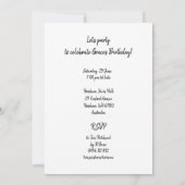 Waterski im Vintagen Stil Einladung (Rückseite)