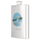 Waterski im Vintagen Stil Flachmann (Links)