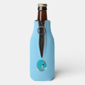 Waterski im Vintagen Stil Flaschenkühler (Flasche Rückseite)