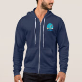 Waterski im Vintagen Stil Hoodie (Vorderseite)