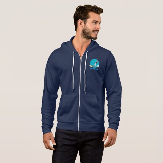 Waterski im Vintagen Stil Hoodie (Vorne ganz)