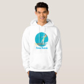 Waterski im Vintagen Stil Hoodie (Vorne ganz)