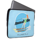 Waterski im Vintagen Stil Laptopschutzhülle (Vorne Rechts)