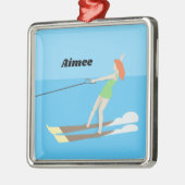 Waterski im Vintagen Stil Ornament Aus Metall (Links)