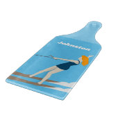 Waterski im Vintagen Stil Schneidebrett (Ecke)